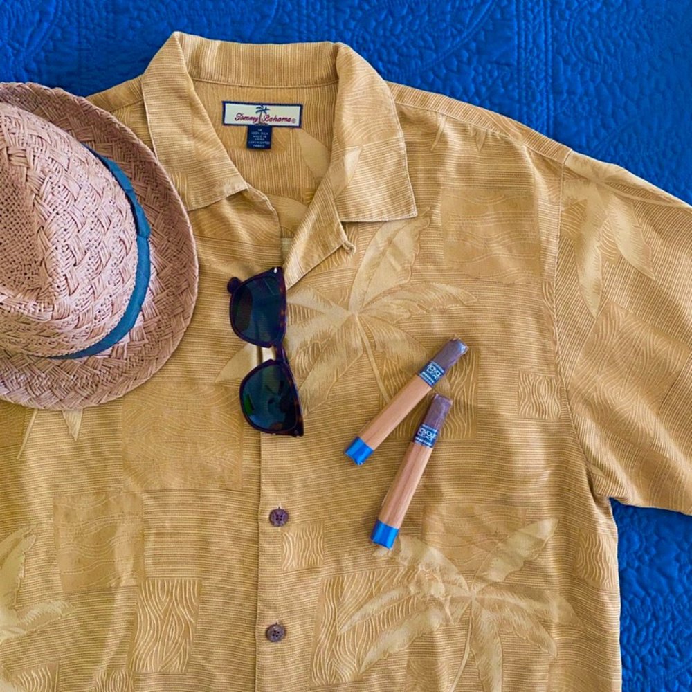 Vintage Tommy Bahama Men's Silk Camp Shirt